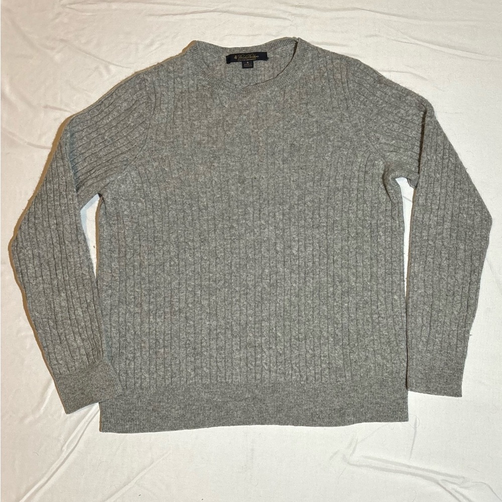 Brooks Brothers 100% Cashmere Cable Knit Sweater